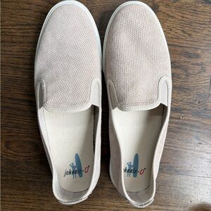 johnnie-O Men's Light Tan Slip-On Loafers